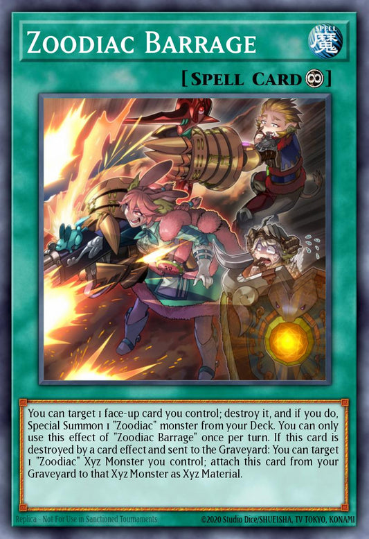 (091) YuGiOh TCG RA04: Quarter Century Stampede Single: Zoodiac Barrage (V.6 - Collectors Rare)  Collectors Rare