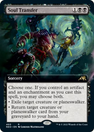 (460) Magic The Gathering Kamigawa: Neon Dynasty: Extras Single: Soul Transfer (V.2)  Rare
