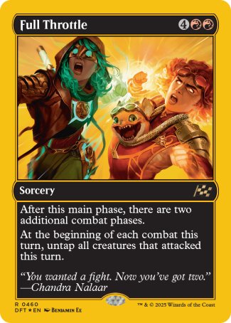 (460) Magic The Gathering Aetherdrift: First-Place Single: Full Throttle  Rare