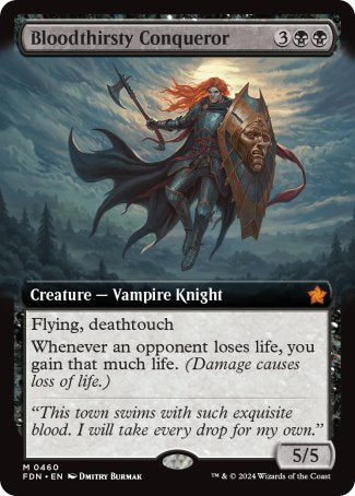 (460) Magic The Gathering Magic: The Gathering Foundations: Extras Single: Bloodthirsty Conqueror (V.5)  Mythic