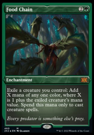 (460) Magic The Gathering Double Masters 2022: Extras Single: Food Chain  Mythic