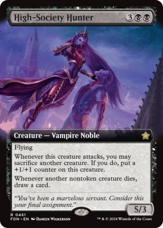 (461) Magic The Gathering Magic: The Gathering Foundations: Extras Single: High-Society Hunter (V.3)  Rare