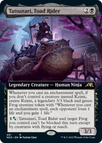 (461) Magic The Gathering Kamigawa: Neon Dynasty: Extras Single: Tatsunari, Toad Rider (V.2) Holo Rare
