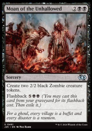 (461) Magic The Gathering Foundations Jumpstart Single: Moan of the Unhallowed  Uncommon