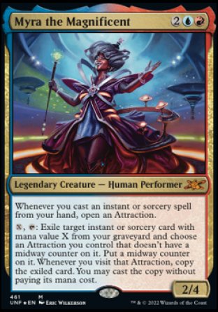 (461) Magic The Gathering Unfinity: Extras Single: Myra the Magnificent (V.2) Holo Mythic
