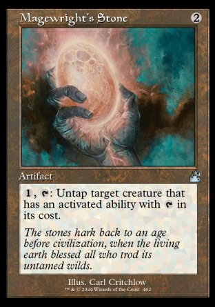 (462) Magic The Gathering Ravnica Remastered: Extras Single: Magewright's Stone  Holo Uncommon