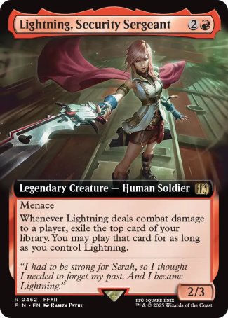 (462) Magic The Gathering Magic: The Gathering - FINAL FANTASY: Extras Single: Lightning, Security Sergeant (V.1)  Rare