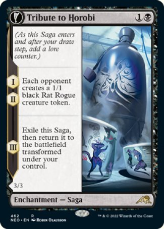 (462) Magic The Gathering Kamigawa: Neon Dynasty: Extras Single: Tribute to Horobi // Echo of Death's Wail (V.2) Holo Rare