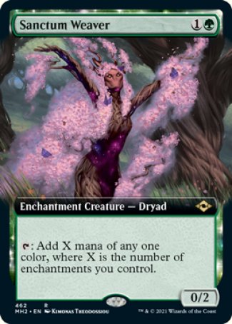 (462) Magic The Gathering Modern Horizons 2: Extras Single: Sanctum Weaver Holo Rare