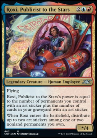 (463) Magic The Gathering Unfinity: Extras Single: Roxi, Publicist to the Stars (V.2)  Uncommon