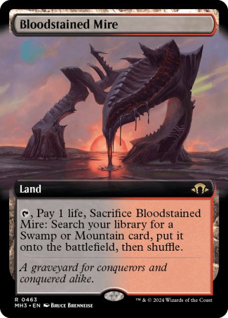 (463) Magic The Gathering Modern Horizons 3: Extras Single: Bloodstained Mire (V.3)  Holo Rare