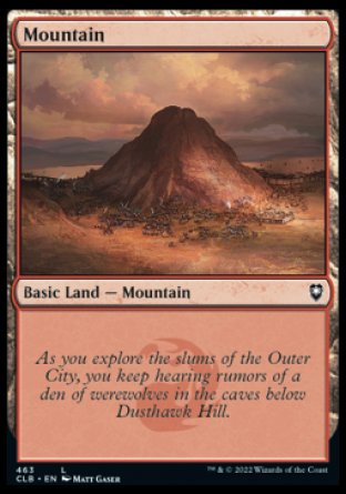 (463) Magic The Gathering Commander Legends: Battle for Baldur's Gate: Extras Single: Mountain (V.1)  Land