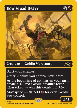 (463) Magic The Gathering Aetherdrift: First-Place Single: Howlsquad Heavy (V.1)  Rare
