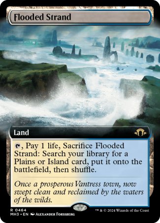 (464) Magic The Gathering Modern Horizons 3: Extras Single: Flooded Strand (V.3)  Rare