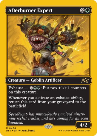 (464) Magic The Gathering Aetherdrift: First-Place Single: Afterburner Expert  Rare