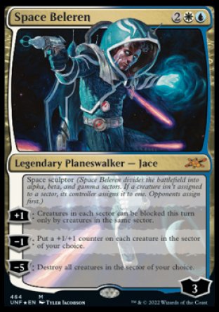(464) Magic The Gathering Unfinity: Extras Single: Space Beleren (V.2)  Mythic