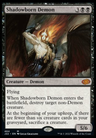 (464) Magic The Gathering Jumpstart 2022 Single: Shadowborn Demon  Mythic