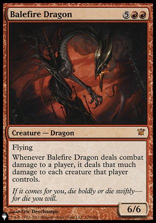 (129) Magic The Gathering The List Single: Balefire Dragon  Mythic