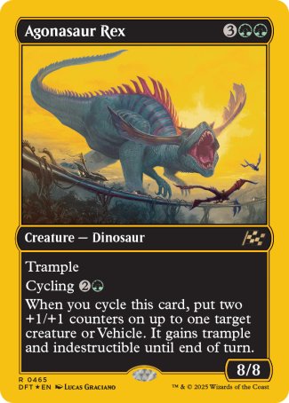 (465) Magic The Gathering Aetherdrift: First-Place Single: Agonasaur Rex (V.1)  Rare