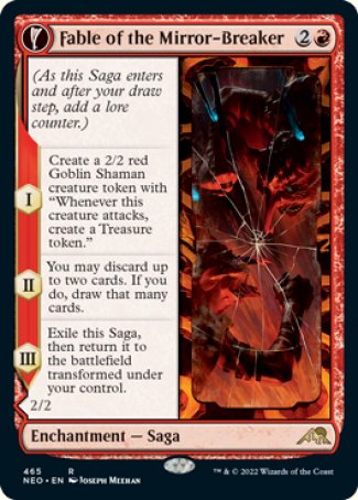 (465) Magic The Gathering Kamigawa: Neon Dynasty: Extras Single: Fable of the Mirror-Breaker // Reflection of Kiki-Jiki (V.2)  Rare