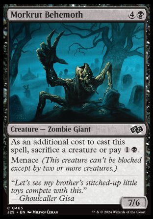 (465) Magic The Gathering Foundations Jumpstart Single: Morkrut Behemoth  Common