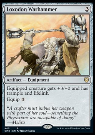 (465/361) Magic The Gathering Commander Legends: Extras Single: Loxodon Warhammer  Rare