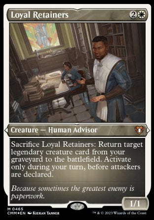 (465) Magic The Gathering Commander Masters: Extras Single: Loyal Retainers Holo Mythic
