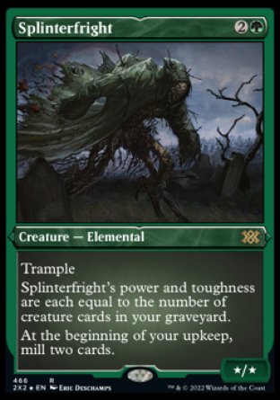(466) Magic The Gathering Double Masters 2022: Extras Single: Splinterfright  Rare