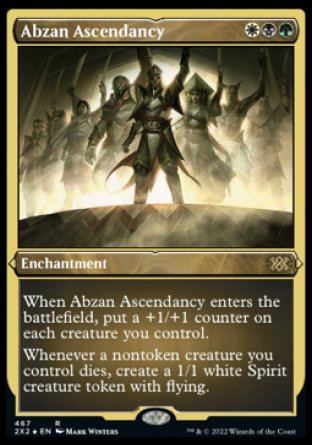 (467) Magic The Gathering Double Masters 2022: Extras Single: Abzan Ascendancy Holo Rare
