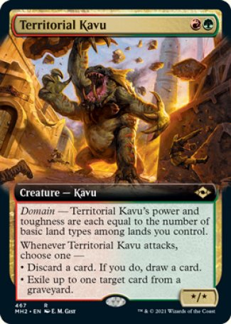 (467) Magic The Gathering Modern Horizons 2: Extras Single: Territorial Kavu (V.3) Holo Rare