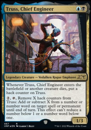 (467) Magic The Gathering Unfinity: Extras Single: Truss, Chief Engineer (V.2)  Rare