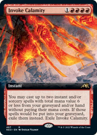 (467) Magic The Gathering Kamigawa: Neon Dynasty: Extras Single: Invoke Calamity (V.2)  Rare