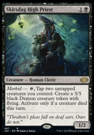 (467) Magic The Gathering Jumpstart 2022 Single: Skirsdag High Priest  Rare