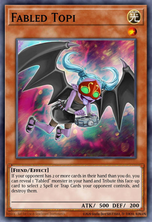 (130) YuGiOh TCG HAC1: Hidden Arsenal: Chapter 1 Single: Fabled Topi (V.1 - Common)  Common