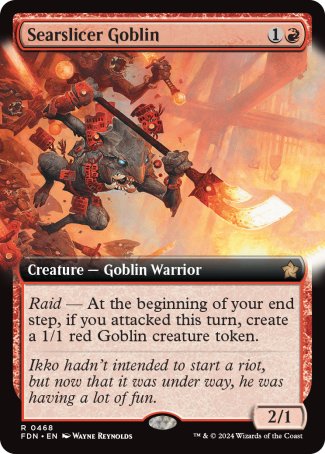 (468) Magic The Gathering Magic: The Gathering Foundations: Extras Single: Searslicer Goblin (V.3)  Rare