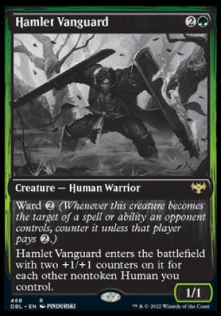 (468) Magic The Gathering Innistrad: Double Feature Single: Hamlet Vanguard  Rare