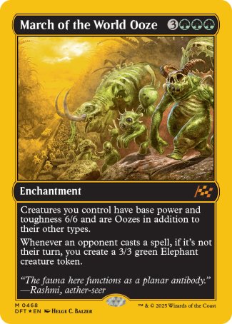 (468) Magic The Gathering Aetherdrift: First-Place Single: March of the World Ooze  Mythic