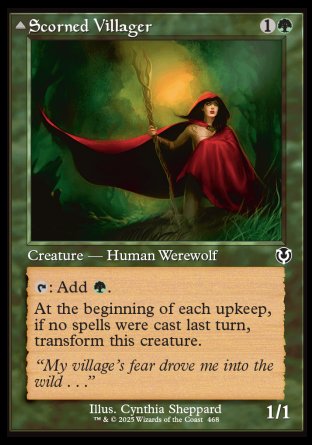 (468) Magic The Gathering Innistrad Remastered: Extras Single: Scorned Villager / Moonscarred Werewolf  Common