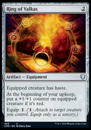 (469/361) Magic The Gathering Commander Legends: Extras Single: Ring of Valkas  Uncommon