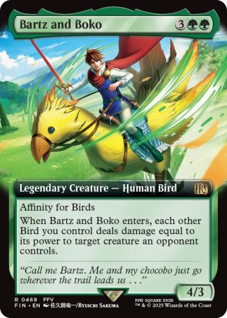 (469) Magic The Gathering Magic: The Gathering - FINAL FANTASY: Extras Single: Bartz and Boko Holo Rare