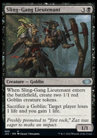 (469) Magic The Gathering Jumpstart 2022 Single: Sling-Gang Lieutenant  Uncommon