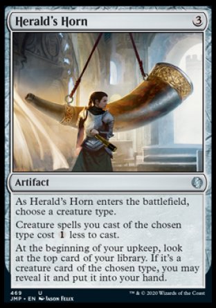 (469) Magic The Gathering Jumpstart Single: Herald's Horn  Uncommon