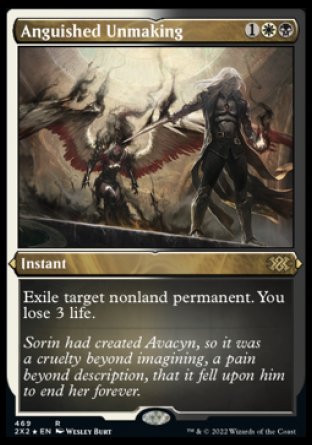(469) Magic The Gathering Double Masters 2022: Extras Single: Anguished Unmaking  Rare