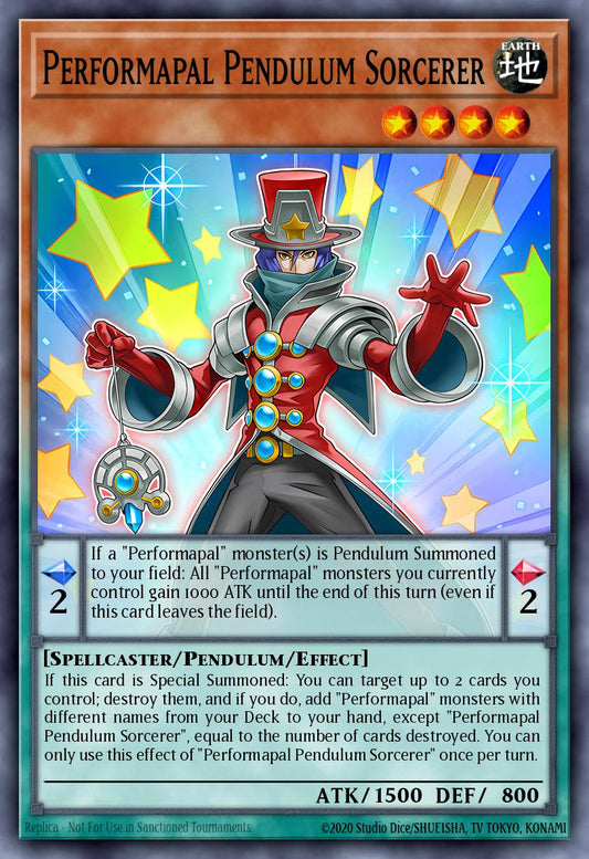 (242) YuGiOh TCG RA04: Quarter Century Stampede Single: Performapal Pendulum Sorcerer (V.1 - Platinum Secret Rare)  Platinum Secret Rare