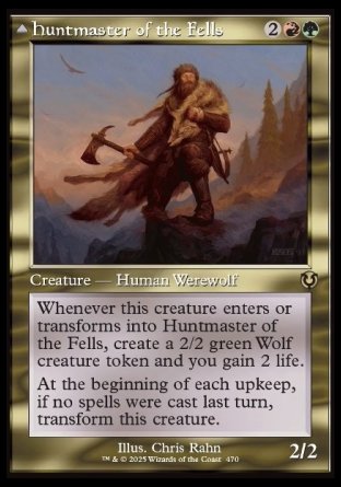 (470) Magic The Gathering Innistrad Remastered: Extras Single: Huntmaster of the Fells / Ravager of the Fells (V.2) Holo Rare