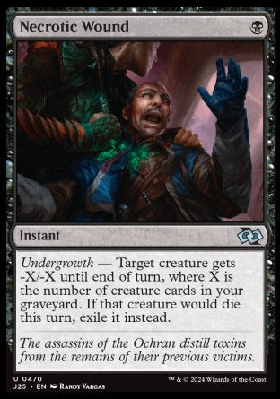 (470) Magic The Gathering Foundations Jumpstart Single: Necrotic Wound  Uncommon