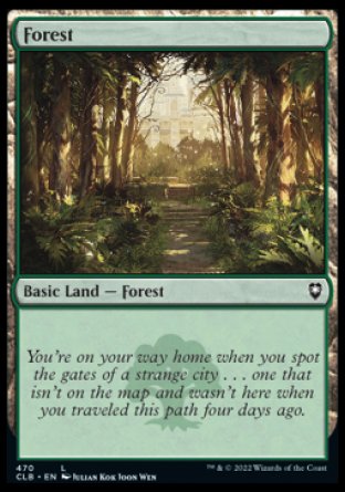 (470) Magic The Gathering Commander Legends: Battle for Baldur's Gate: Extras Single: Forest (V.4)  Land