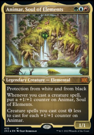 (470) Magic The Gathering Double Masters 2022: Extras Single: Animar, Soul of Elements Holo Mythic