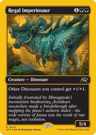 (470) Magic The Gathering Aetherdrift: First-Place Single: Regal Imperiosaur  Rare