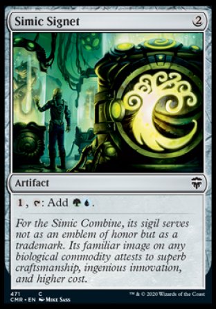 (471/361) Magic The Gathering Commander Legends: Extras Single: Simic Signet  Common